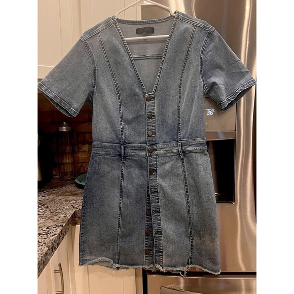 RACHEL Rachel Roy Womens Denim Mini Dress, Blue, Size Extra large - Picture 1 of 5